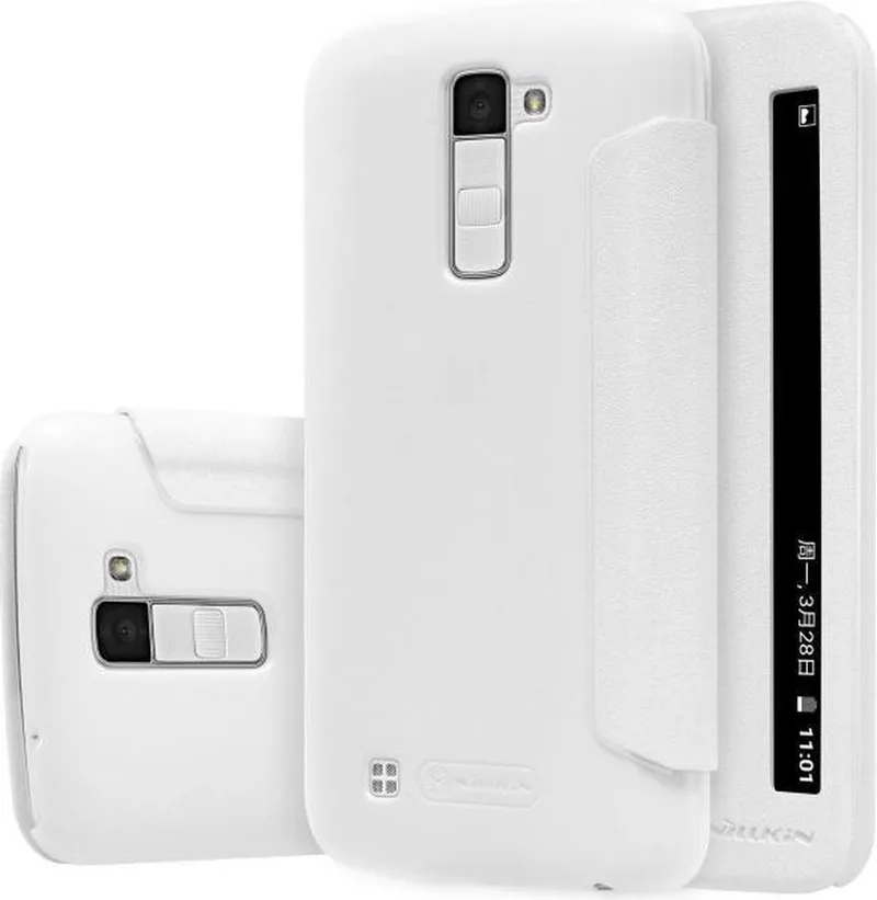 Sparkle Series Leather Case LG K10 - White från Nillkin i Vit – produktbild