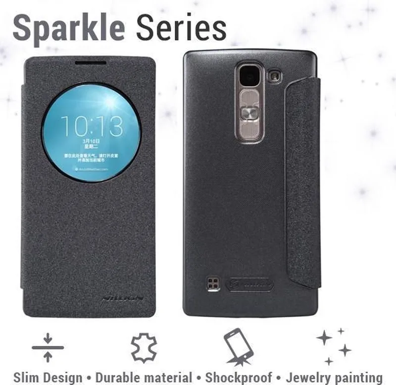 Sparkle Series View Window Case LG Spirit från Nillkin i Svart – produktbild