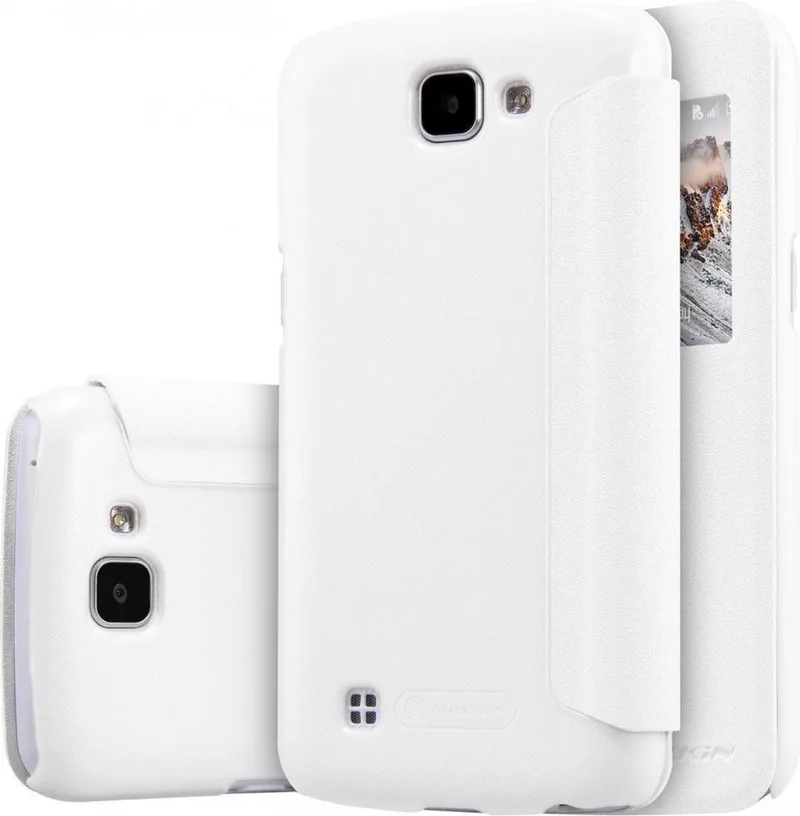 Sparkle slim booktype hoes LG K4 van Nillkin in Wit – productfoto