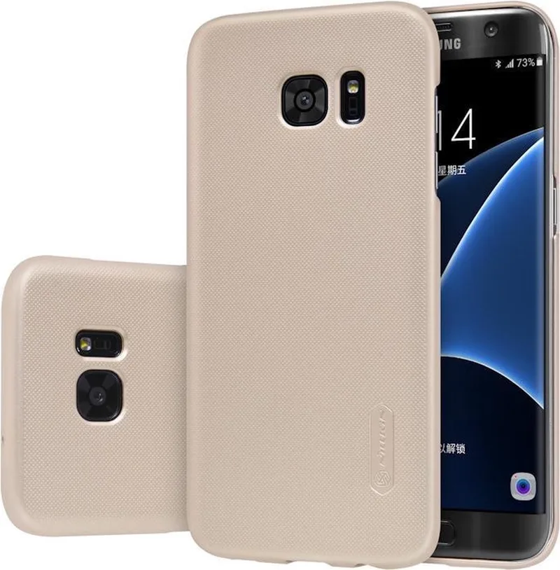 Super Frosted Backcover voor de Samsung Galaxy S7 Edge - Gold från Nillkin i Guld – produktbild