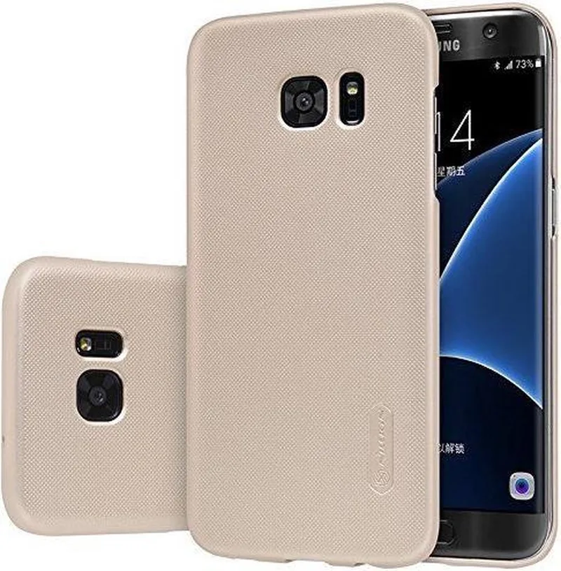 Super Frosted Shield Backcover voor de Samsung Galaxy S7 edge - Gold by Nillkin in Gold – product photo