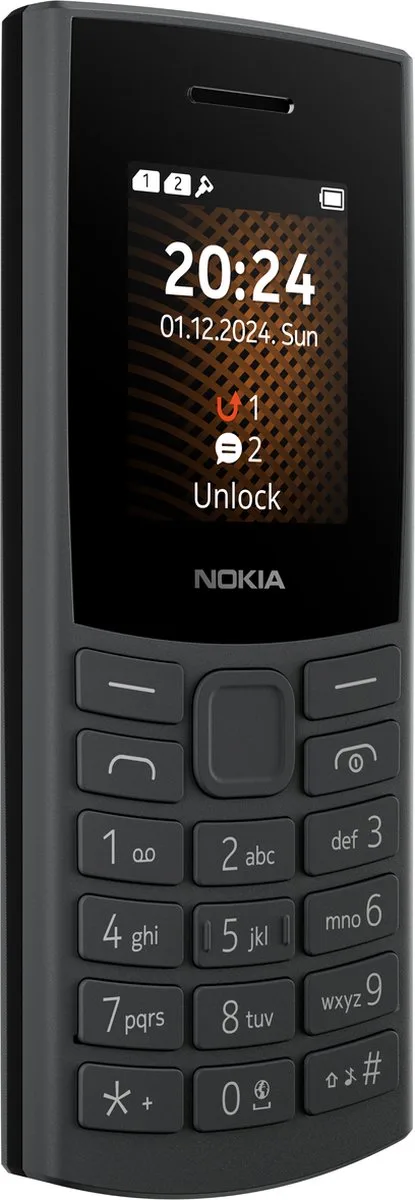 NOKIA 105 4G - Charcoal - 2024 - USB-C von Nokia in Schwarz – Produktfoto
