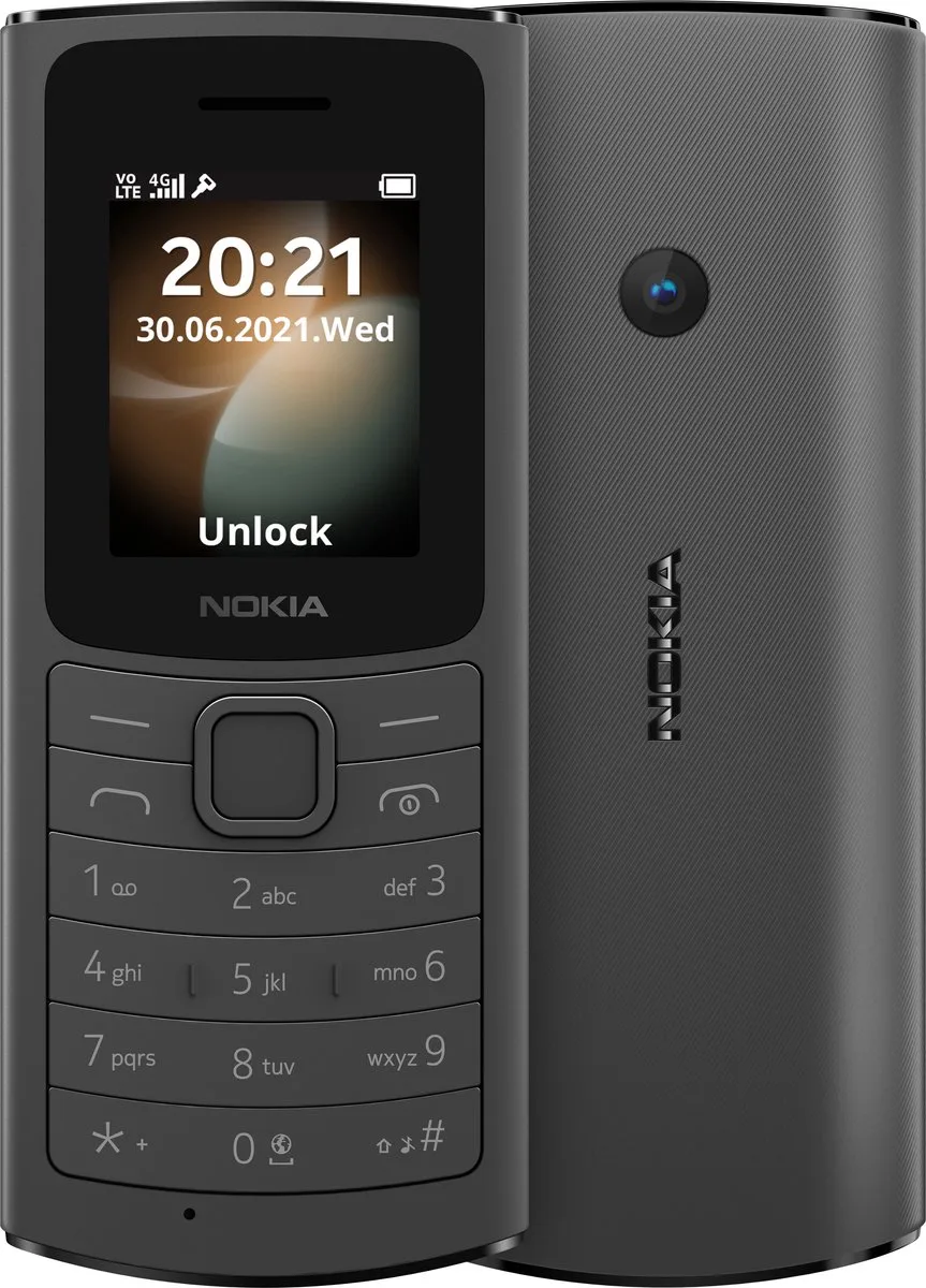 Nokia 110 4G Zwart von Nokia in Schwarz – Produktfoto