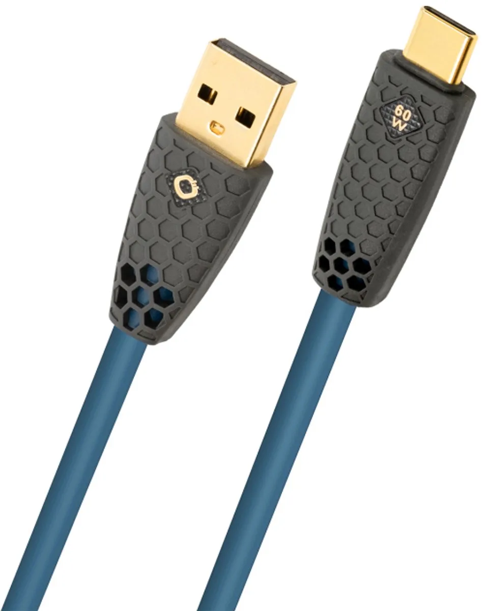 D1C9578 USB-kabel USB-C stekker, USB-A stekker 1 m Afscherming gevlochten, TPE-mantel de Oehlbach en Petrol – photo produit