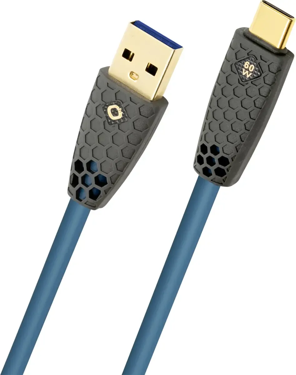 USB-kabel USB-A-hanstik, USB-C® stik 0.5 m Flettet afskærmning D1C9560 de Oehlbach en Petrol – photo produit