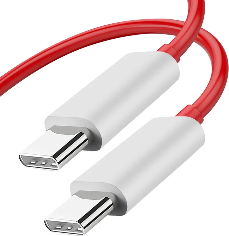 USB-C Kabel 6.5A Original Warp Charge 1m von OnePlus in Rot – Produktfoto
