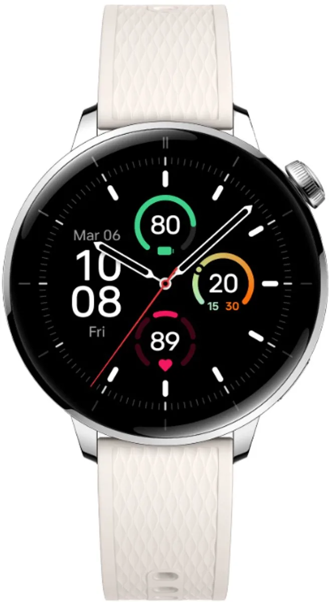 Watch 3 43mm - Zilverkleurig Steel by OnePlus in White – product photo