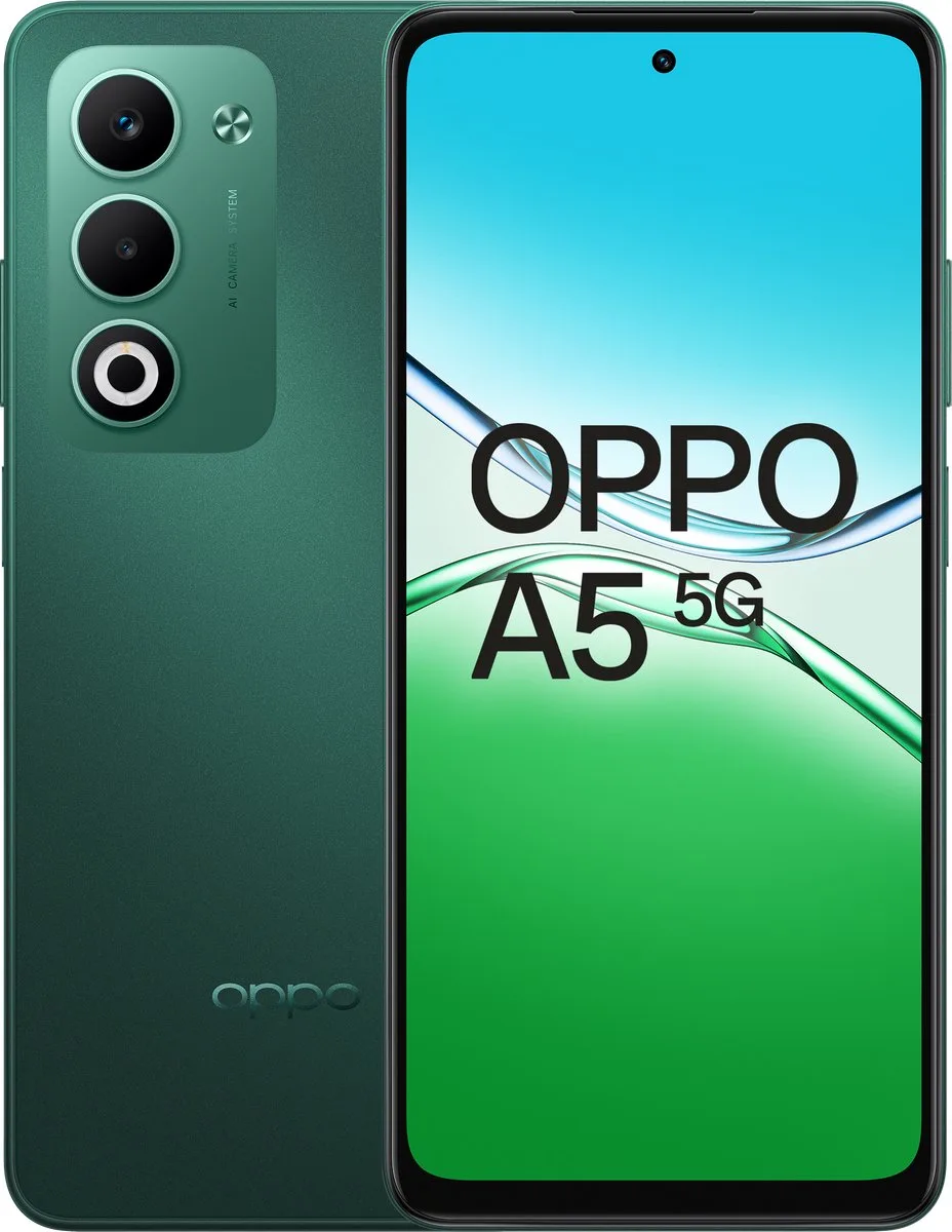 A5 5G - 4+128GB - 6 jaar beveiligingsupdate - Black Green by OPPO in Green – product photo