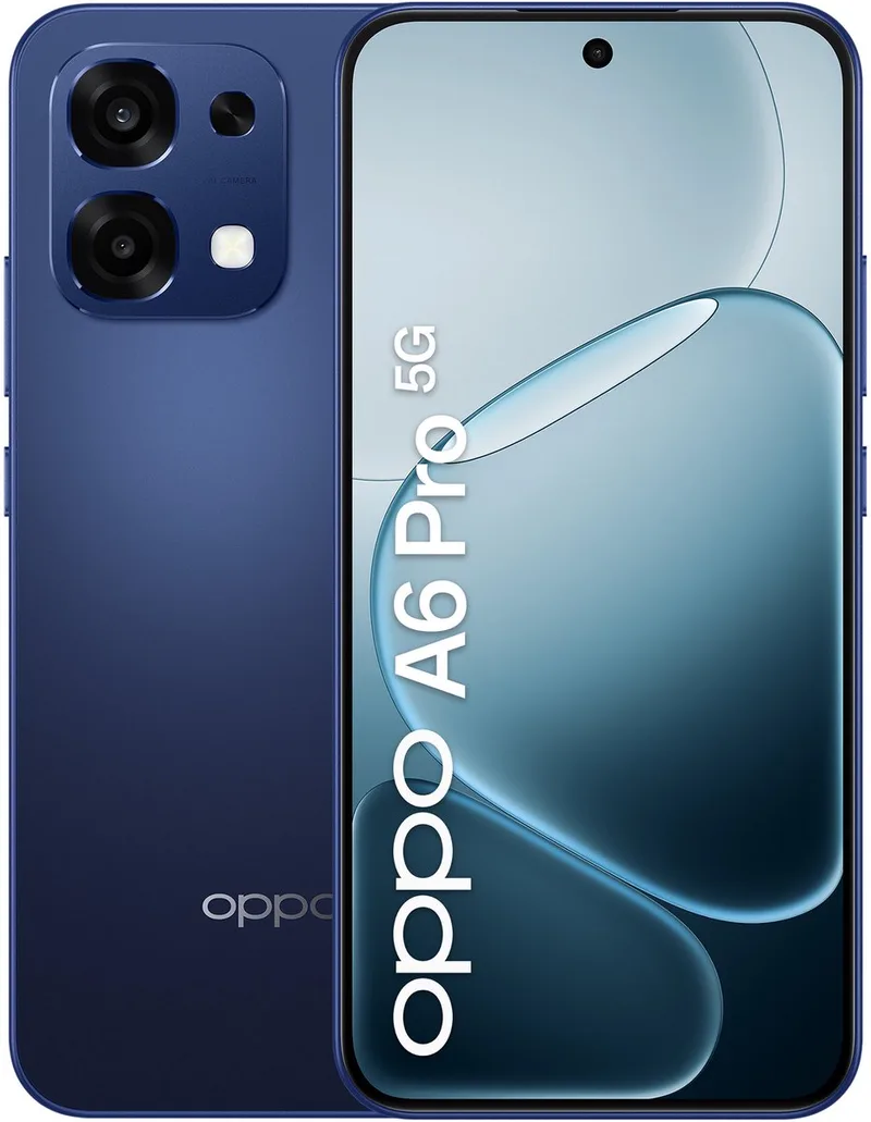 A6 Pro 5G 8GB/256GB fra OPPO i Blå – produktbillede