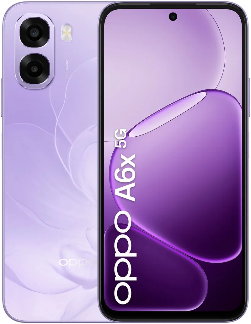 A6x 5G 17,1 cm (6.75") Dual SIM Android 15 USB Type-C 6 GB 256 GB 6100 mAh de OPPO en Violet – photo produit