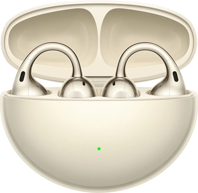 Enco Clip2 - Open-ear Oortjes - Parelwit - EarHug Pasvorm - IP55 van OPPO in Goud – productfoto