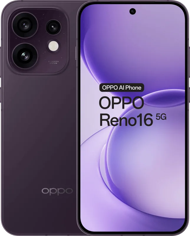 Reno16 512GB Paars 5G de OPPO – photo produit