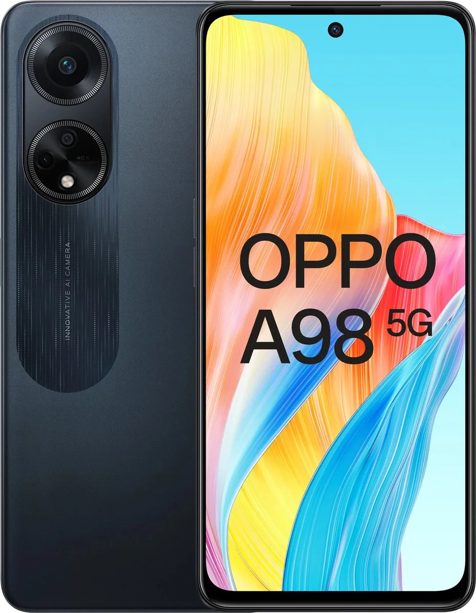 Smartphone Oppo A98 5G fra OPPO i Sort – produktbillede