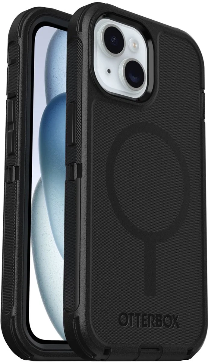 Defender MagSafe Hoesje - geschikt voor Apple iPhone 17e/16e/15/14/13 von OtterBox in Schwarz – Produktfoto