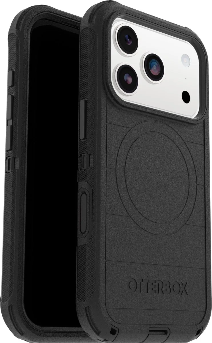 Defender Pro - Geschikt voor iPhone 17 Pro hoesje - Magsafe Backcover fra OtterBox i Sort – produktbillede