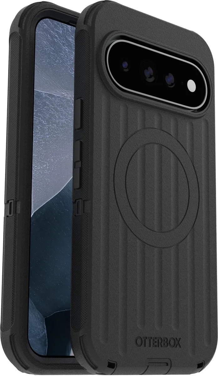 Defender Pro Hoesje Geschikt voor Google Pixel 11 Pro XL - Back Cover Compatibel met MagSafe / Qi2 - Beschermhoes von OtterBox in Schwarz – Produktfoto