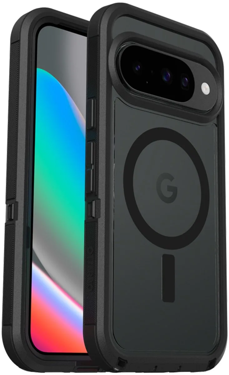 Defender Pro XT Hoesje Geschikt voor Google Pixel 10/10 Pro - Back Cover PixelSnap - Compatibel met MagSafe & Qi2 - Beschermhoes Transparant de OtterBox en Noir – photo produit
