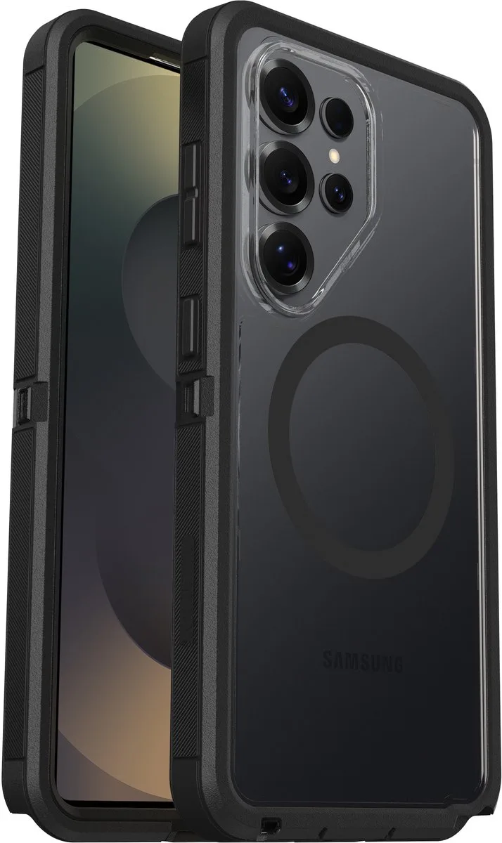 Defender Pro XT Samsung Galaxy S26 Ultra Clear van OtterBox in Zwart – productfoto