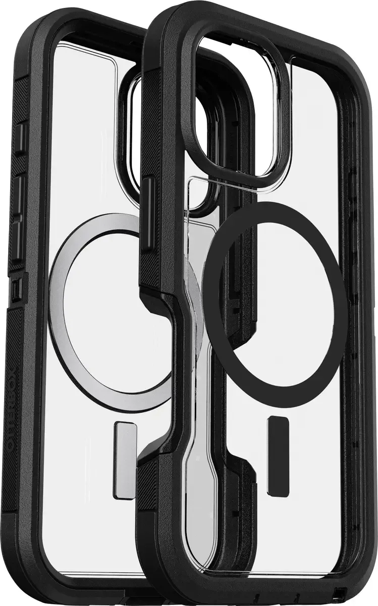 Defender XT Case Apple iPhone 16 Zwart, Transparant Stootbestendig by OtterBox in Black, Transparent – product photo