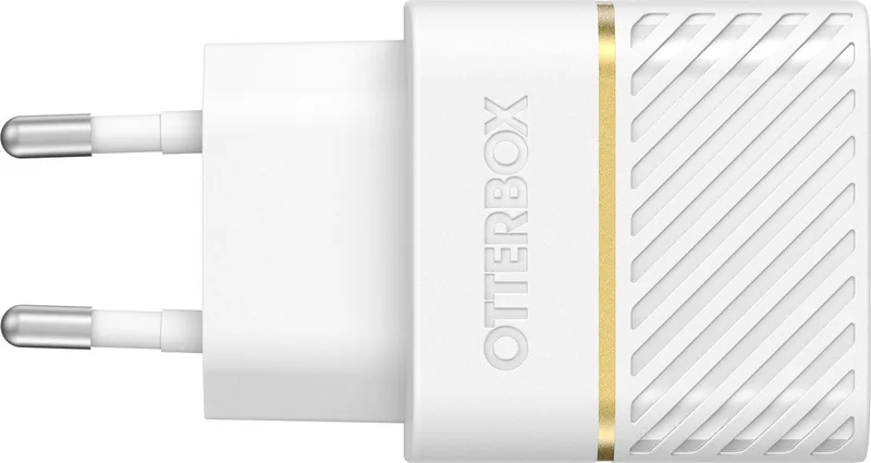 EU Wall Charger - 20W USB-C + USB-C - Lightning kabel 1m by OtterBox in White – product photo
