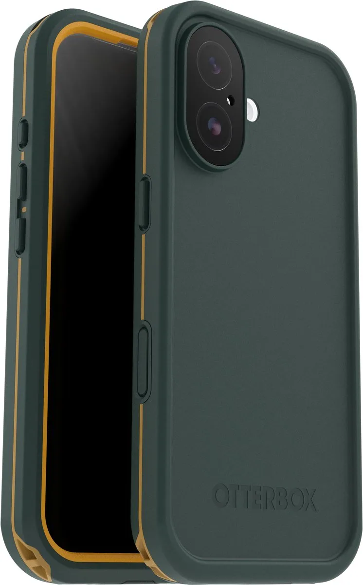 Fre Hoesje Geschikt voor Apple iPhone 17 | Compatibel met MagSafe / Qi2 | Full Protect Case | Waterdicht | IP68 | Duurzaam fra OtterBox i Grøn – produktbillede