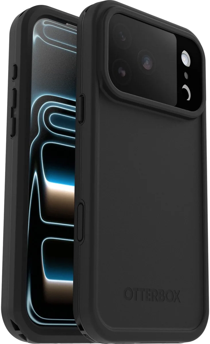 Fre Hoesje Geschikt voor Apple iPhone 17 Pro Max | Compatibel met MagSafe / Qi2 | Full Protect Case | Waterdicht | IP68 | Duurzaam by OtterBox in Black – product photo