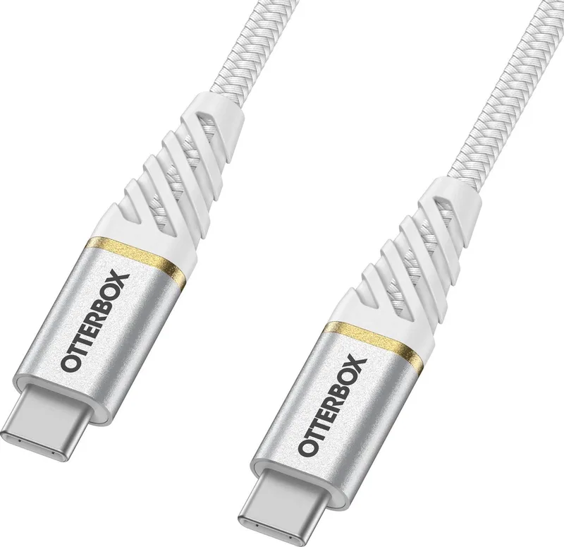 Premium USB-C naar USB-C kabel - 1M von OtterBox in Weiß – Produktfoto