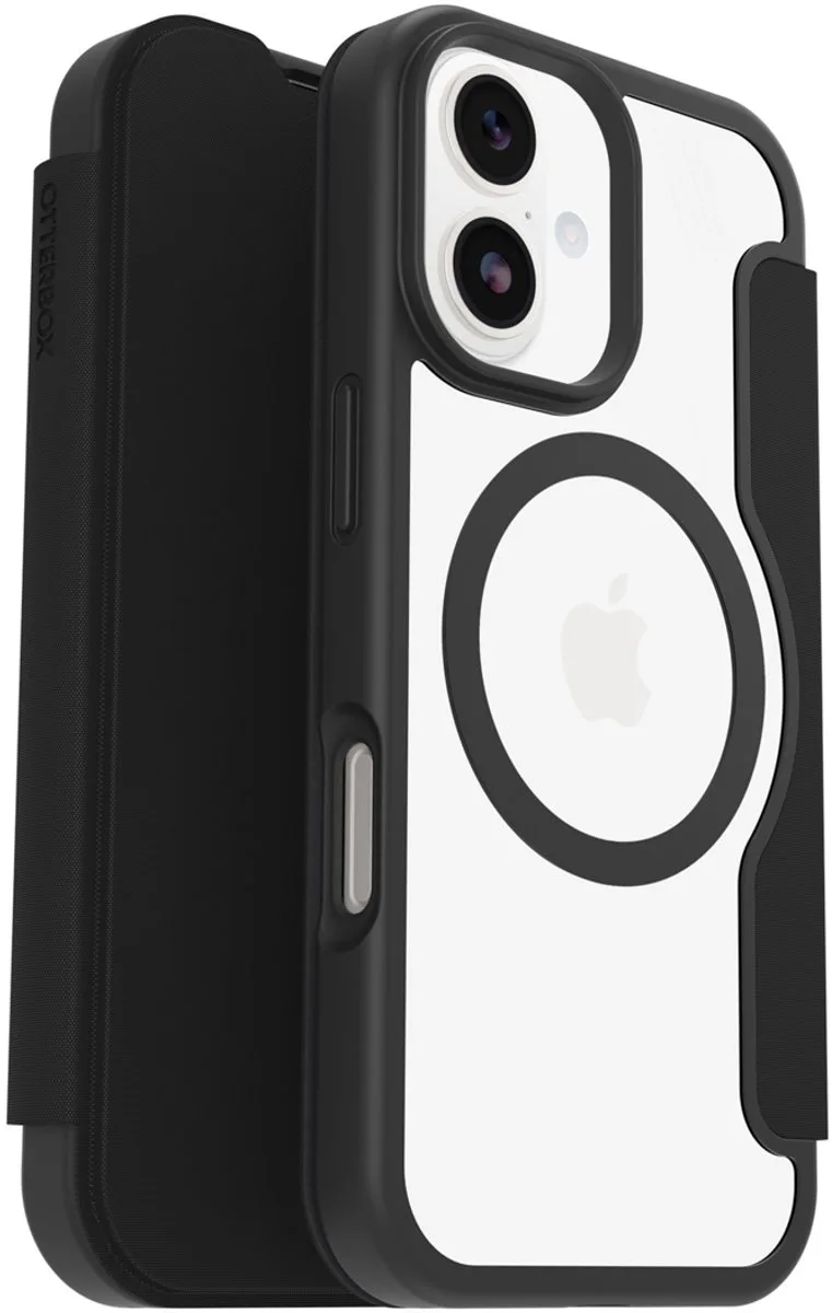 React Folio - Telefoon hoesje - Geschikt voor iPhone 17 - Zwart/Transparant fra OtterBox i Sort – produktbillede