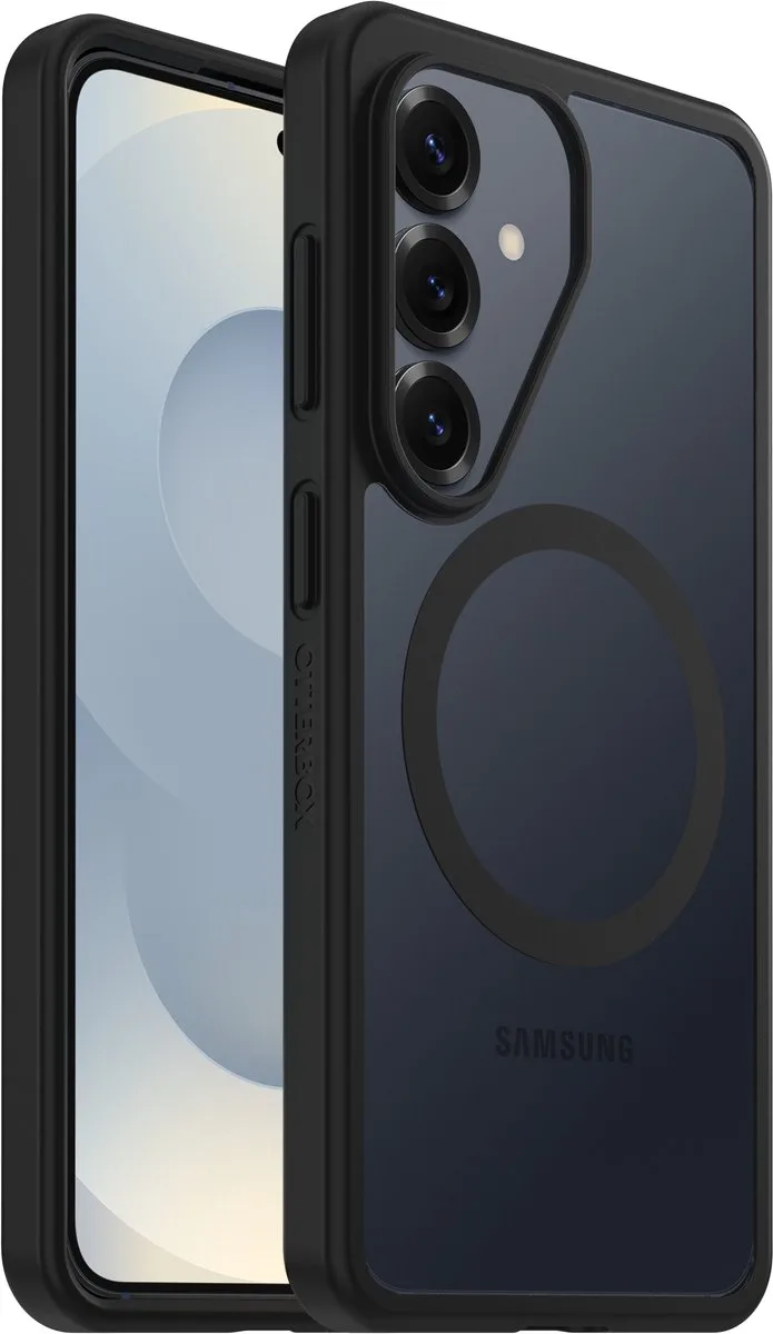 React Hoesje Geschikt voor Samsung Galaxy S26 | Compatibel met MagSafe / Qi2 | Back Cover Transparant fra OtterBox i Sort – produktbillede