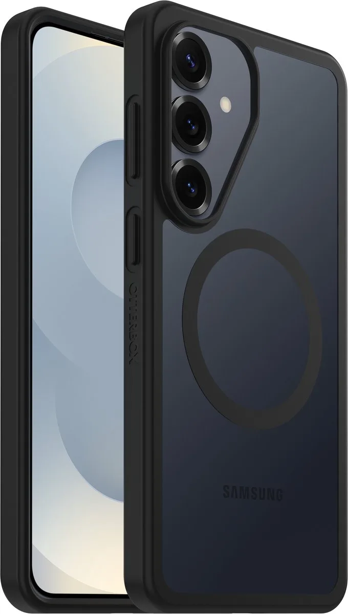 React Hoesje Geschikt voor Samsung Galaxy S26 Plus | Compatibel met MagSafe / Qi2 | Back Cover Transparant von OtterBox in Schwarz – Produktfoto