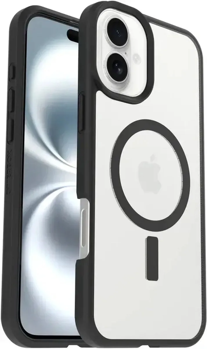 React Mag geschikt voor iPhone 16 Plus Hoesje de OtterBox en Black crystal – photo produit