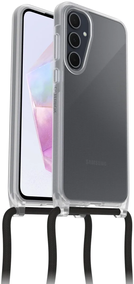 React Necklace - Geschikt voor Samsung Galaxy A35 - Hoesje met Koord de OtterBox en Transparent – photo produit