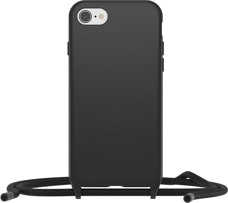 React Necklace iPhone SE (2022/2020) Hoesje Koord de OtterBox en Noir – photo produit