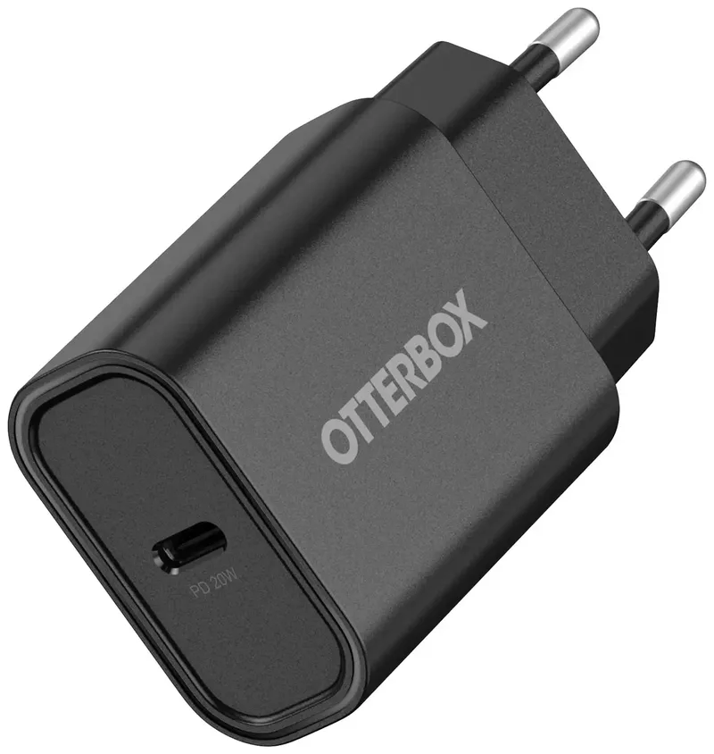 Standard EU USB C USB-oplader 20 W 1x USB-C Binnen van OtterBox in Zwart – productfoto