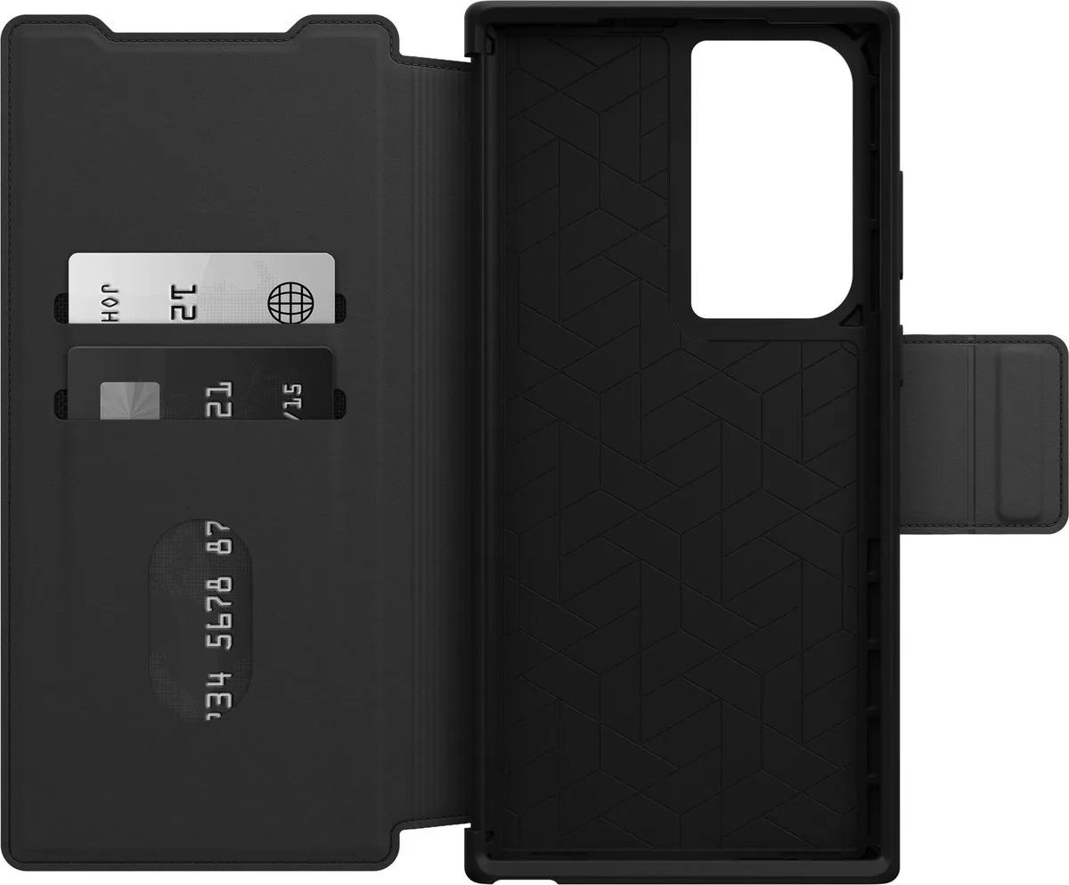 Strada bookcase - Geschikt voor de Samsung Galaxy S23 Ultra - Leer de OtterBox en Noir – photo produit