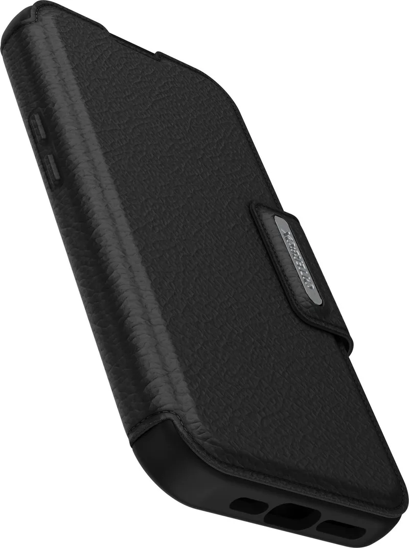 Strada - Geschikt voor Apple iPhone 15 Pro - Echt Leer von OtterBox in Schwarz – Produktfoto