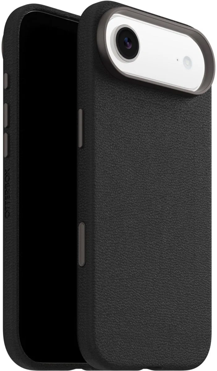 Symmetry Cactus - Geschikt voor iPhone 17 Air - Leren Backcover Magsafe de OtterBox en Noir – photo produit