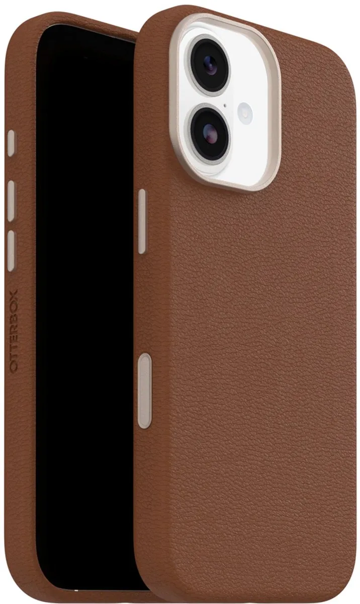 Symmetry Cactus - Geschikt voor iPhone 17 - Leren Magsafe Backcover - Desert by OtterBox in Brown – product photo
