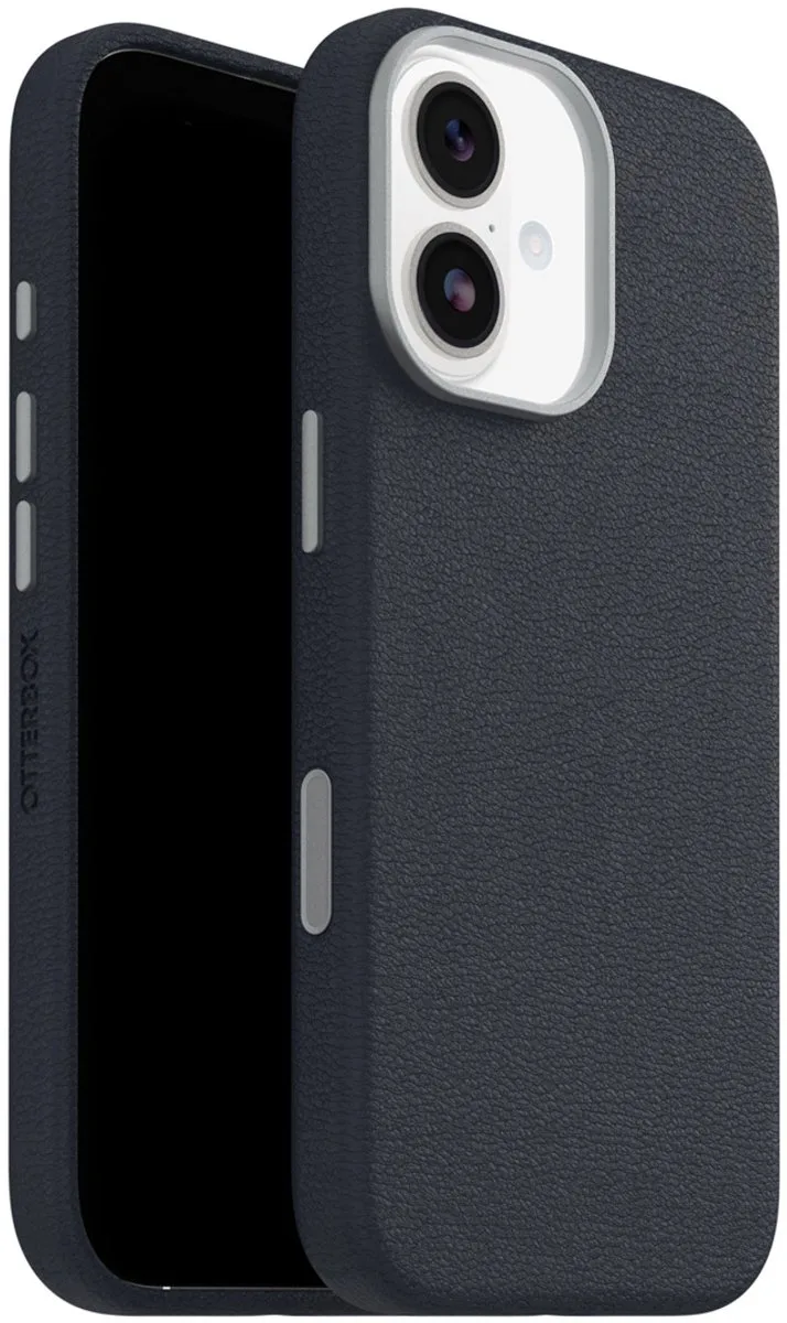 Symmetry Cactus - Geschikt voor iPhone 17 - Leren Magsafe Backcover - Riverside van OtterBox in Blauw – productfoto