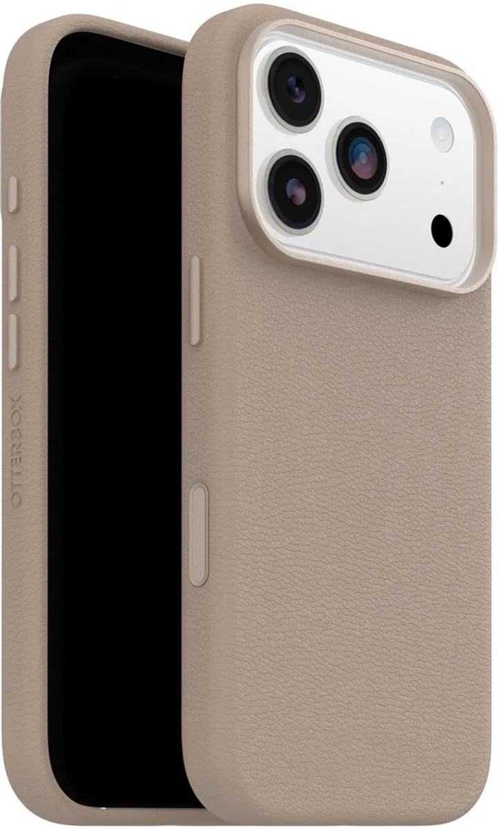 Symmetry Cactus - Geschikt voor iPhone 17 pro - Leren Magsafe Backcover by OtterBox in Grey – product photo