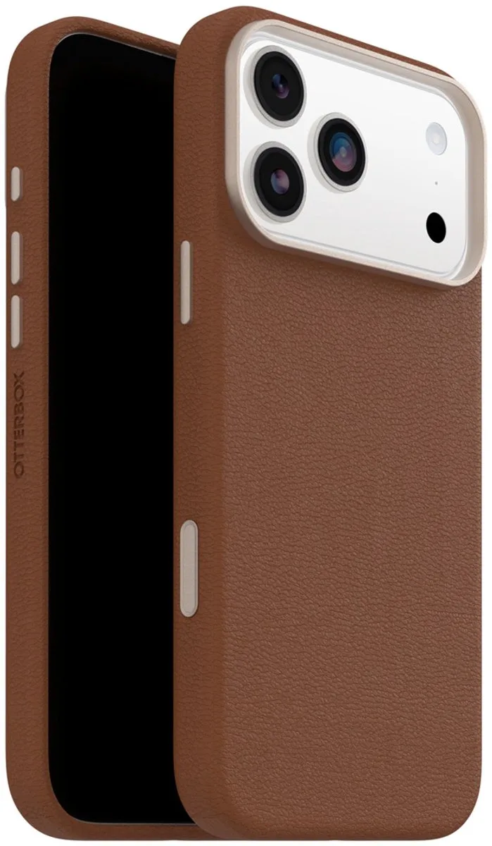 Symmetry Cactus - Geschikt voor iPhone 17 Pro Max - Leren Magsafe Backcover - Desert Sadle de OtterBox en Marron – photo produit