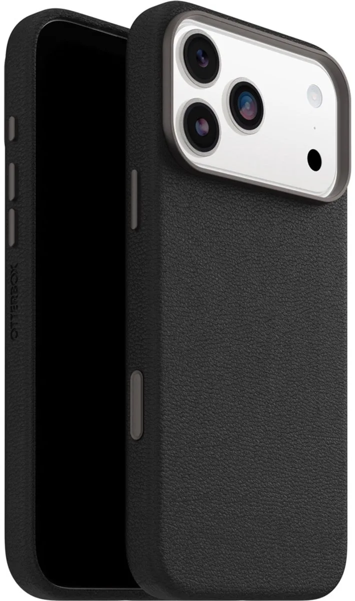 Symmetry Cactus - Geschikt voor iPhone 17 Pro Max - Leren Magsafe Backcover by OtterBox in Black – product photo