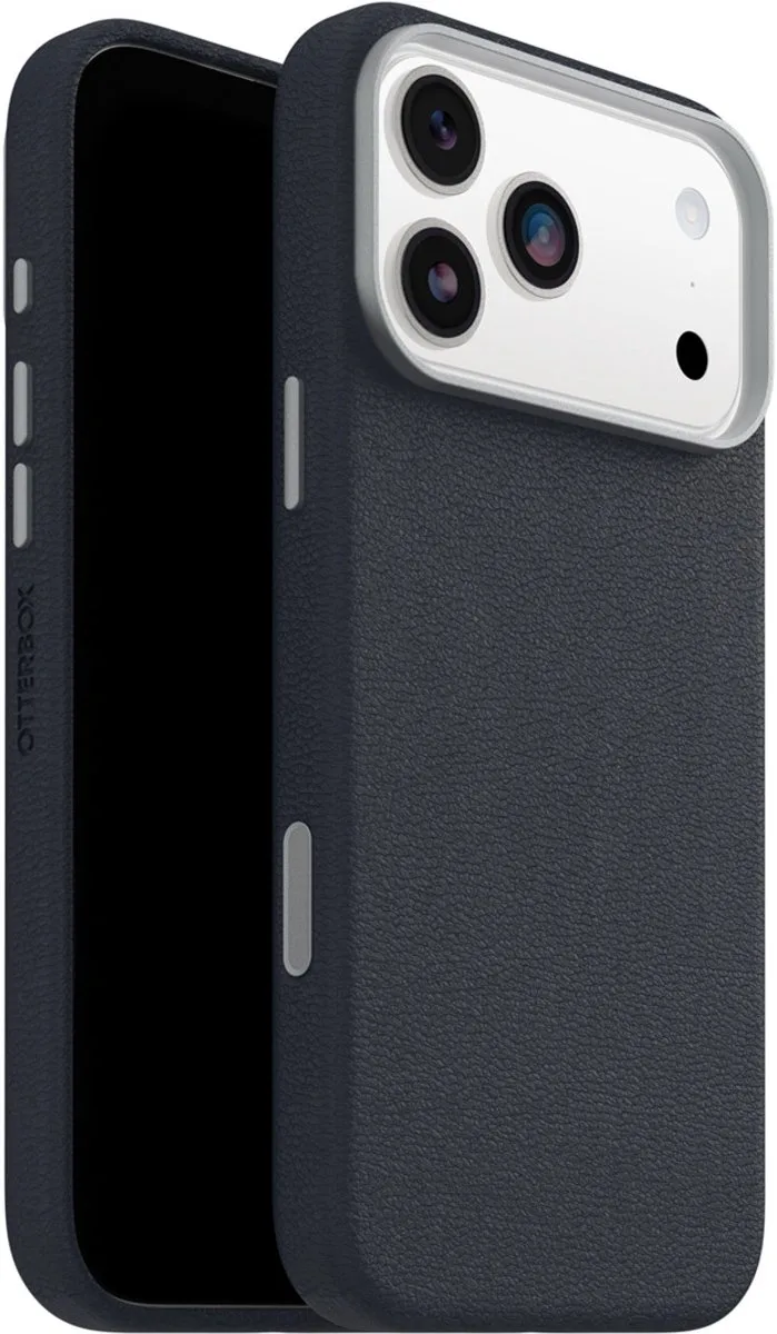 Symmetry Cactus - Geschikt voor iPhone 17 Pro Max - Leren Magsafe Backcover - Riverside Blue de OtterBox en Bleu – photo produit