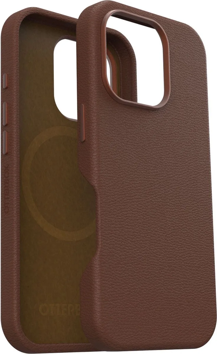 Symmetry Cactus Leather Case Apple iPhone 16 Pro Rich Adobe de OtterBox en Marron – photo produit