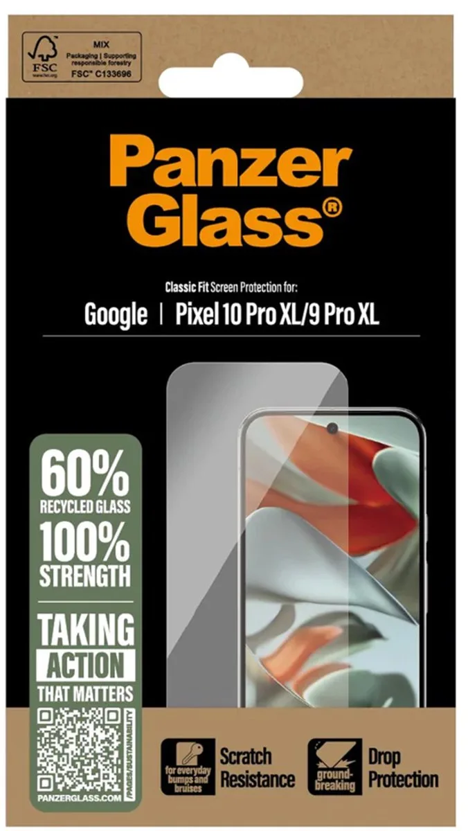 Anti-Bacterial Screenprotector voor de Google Pixel 10 Pro XL van PanzerGlass – productfoto