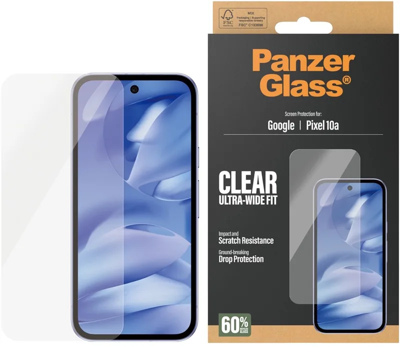 Anti-Bacterial Screenprotector voor de Google Pixel 10a by PanzerGlass – product photo