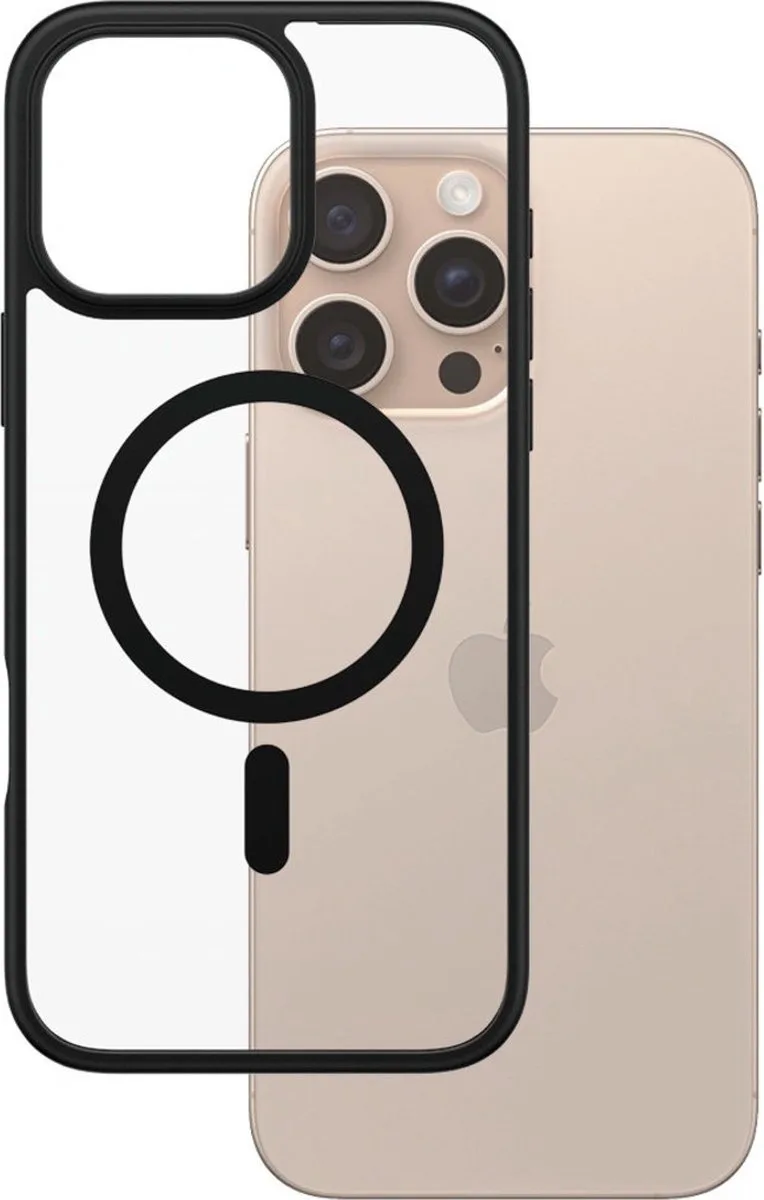 Apple iPhone 16 Pro Max - MagSafe HardCase Clear by PanzerGlass in Black – product photo
