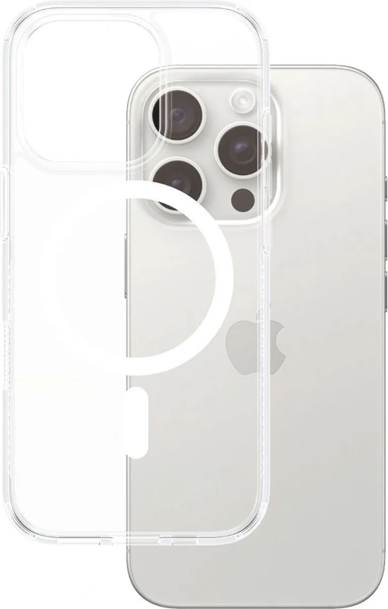 Apple iPhone 16 Pro - Wit MagSafe HardCase Clear från PanzerGlass i Transparent – produktbild