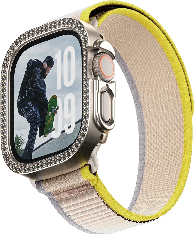Bling Bumper voor de Apple Watch Ultra / Ultra 2 / Ultra 3 - 49 mm van PanzerGlass in Goud – productfoto