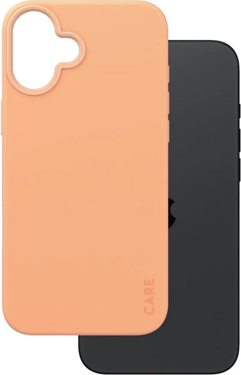 CARE by PanzerGlass Fashion Backcover geschikt voor MagSafe geschikt voor iPhone 16 Plus - Peachy från PanzerGlass i Rosa – produktbild